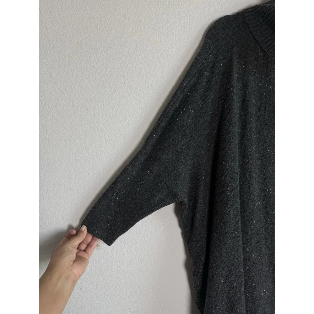 Loft Plus Flecked‎ Poncho Sweater Womens 16/18 Oversized Turtleneck Short Sleeve